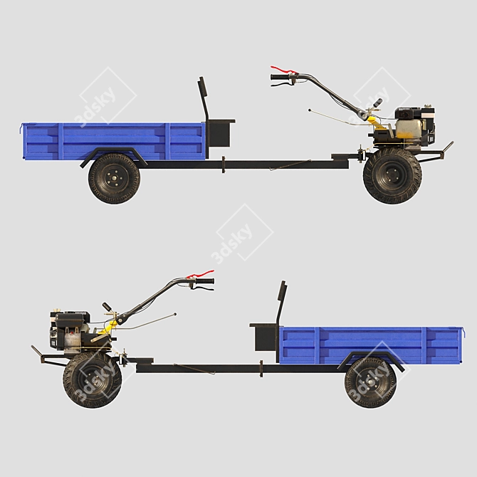 High-Powered Utility Tractor 3D model image 6