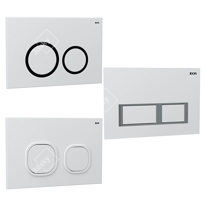 IDDIS Flush Buttons Set (9 pieces) 3D model image 4