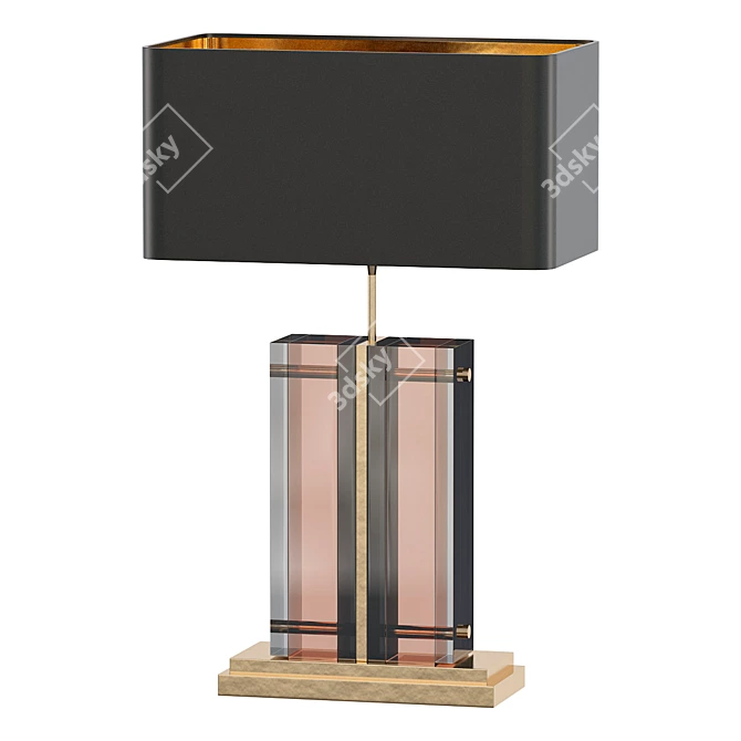 Elegant Solana Brass Table Lamp 3D model image 1