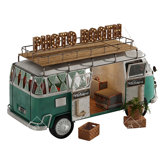 Food Truck Photo Booth Model 3D model image 2