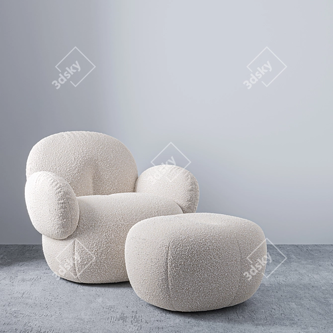 Modern Nana Love Armchair Set 3D model image 2