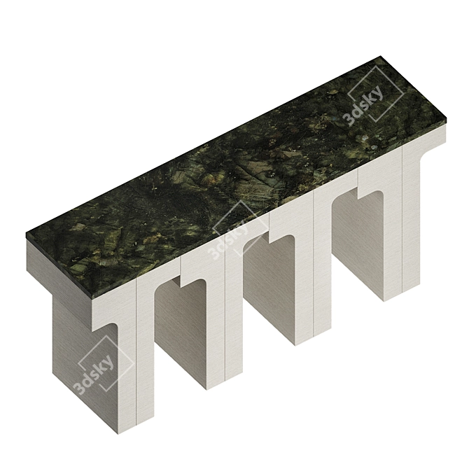 JLC Wooden Marble Console 3D model image 2