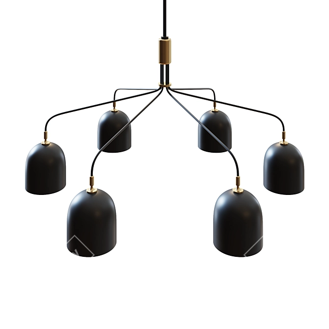 Elegant Howard Metal Chandelier 3D model image 2