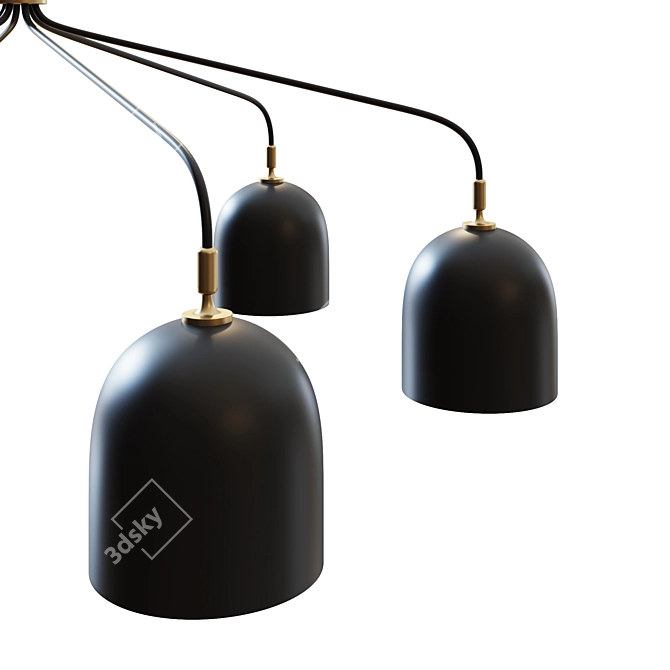 Elegant Howard Metal Chandelier 3D model image 3