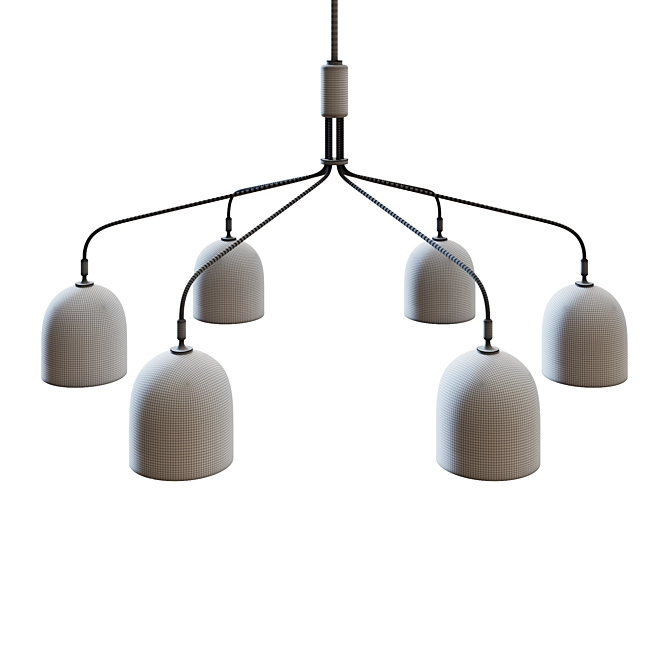 Elegant Howard Metal Chandelier 3D model image 4