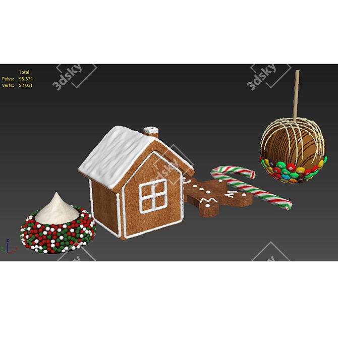 Holiday Sweet Treats Bundle - 3D Asset 3D model image 7