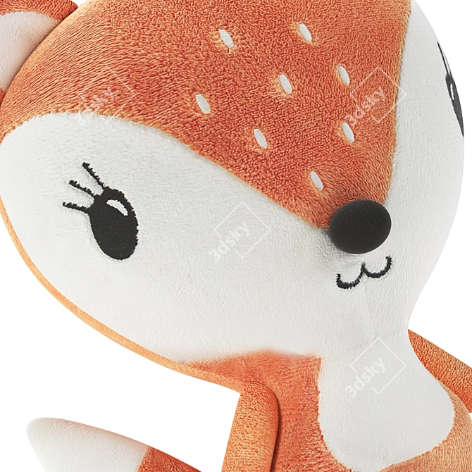 Cozy Orange Fox Soft Toy 3D model image 3