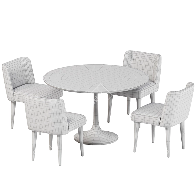  Elegance Dining Set Collection 3D model image 3