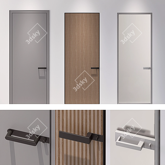 Sleek Rimadesio Door Set 3D model image 1