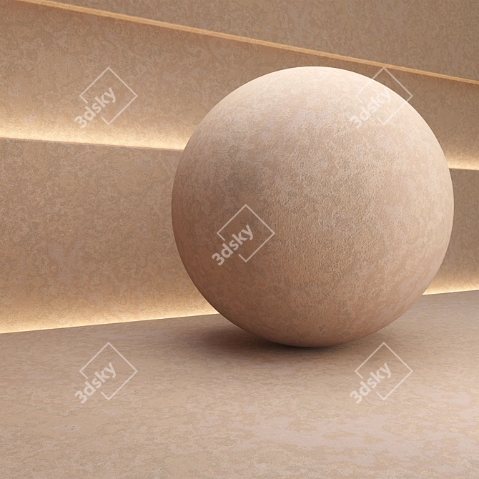 Seamless High-Res Plaster Material 3D model image 1