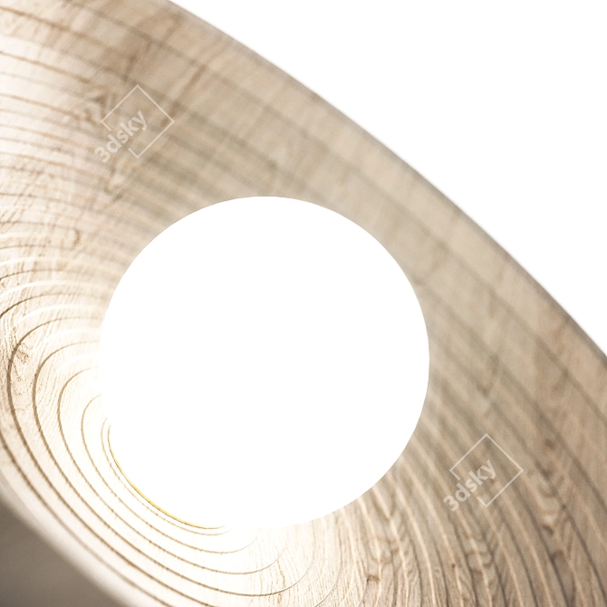 Handcrafted Wooden Wall Sconce 3D model image 3