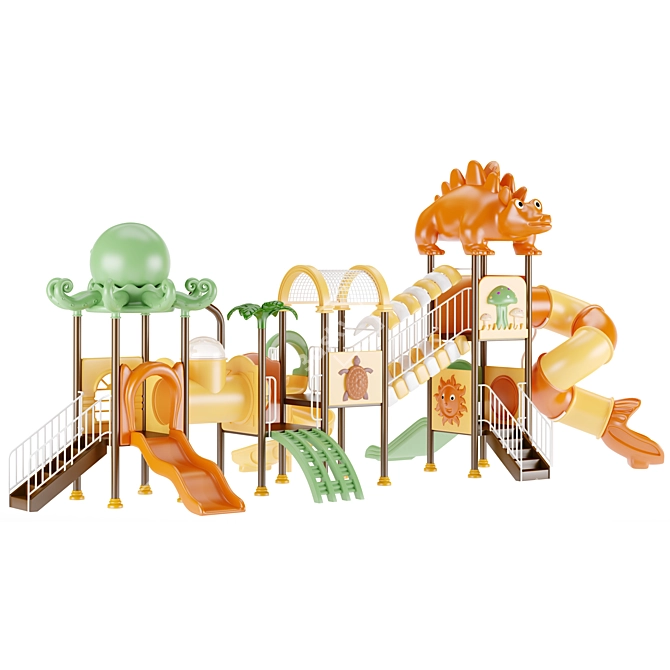 Nature Series Outdoor Playground Kit 3D model image 1