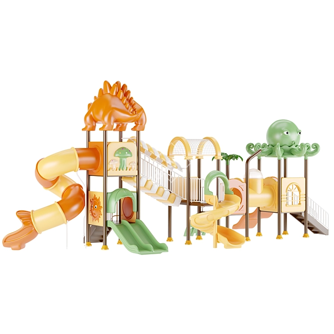 Nature Series Outdoor Playground Kit 3D model image 2