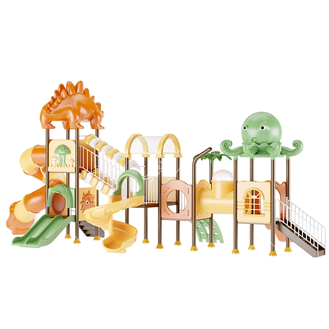 Nature Series Outdoor Playground Kit 3D model image 3