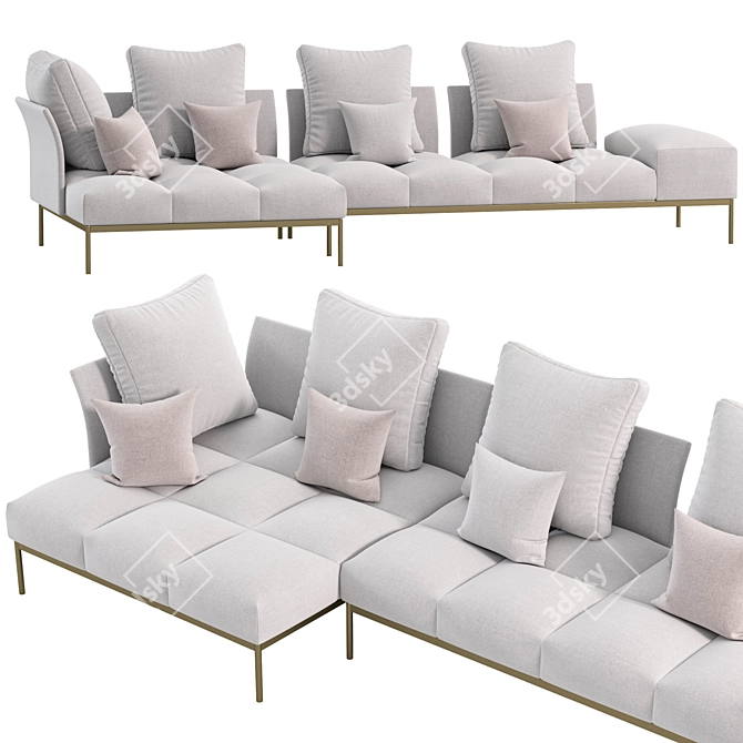 Title: Pixel Light Indoor Sofa [Translate: Пиксельное Легкое Внутреннее Соф 3D model image 3