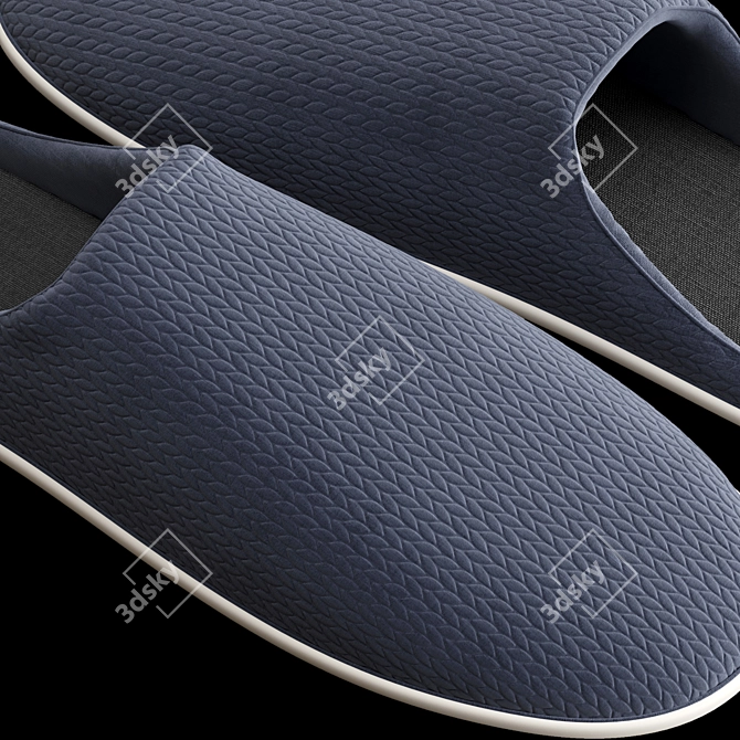 Cozy Geometric House Slippers 3D model image 3