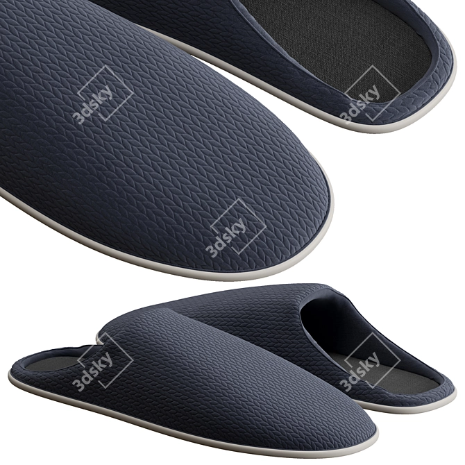 Cozy Geometric House Slippers 3D model image 7