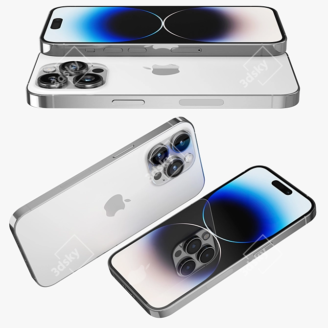 Pro Render Model iPhone 14 3D model image 5