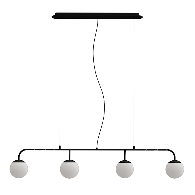 Modern Glass Pendant Lamp RAMA 3D model image 1