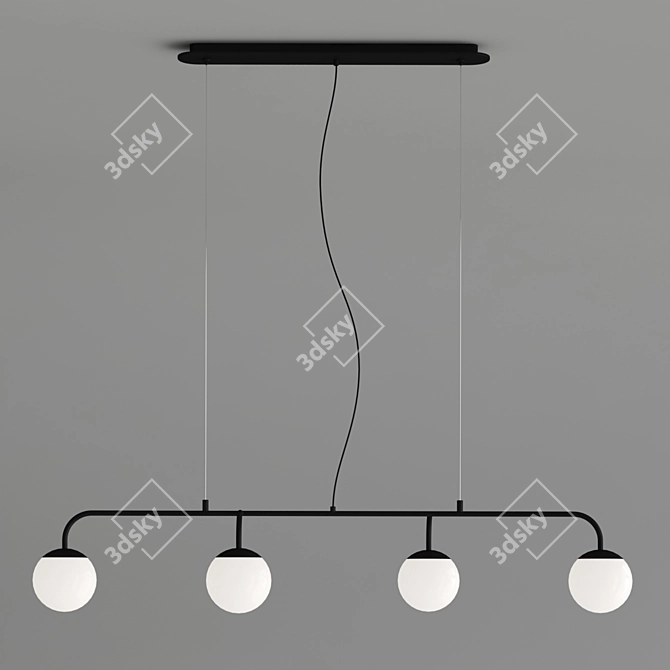 Modern Glass Pendant Lamp RAMA 3D model image 2