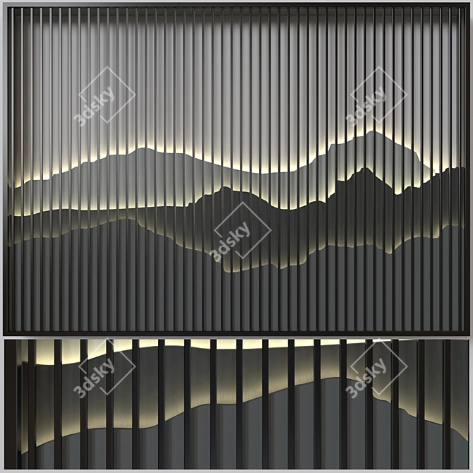  3D Wall Panel Render Export 3D model image 1