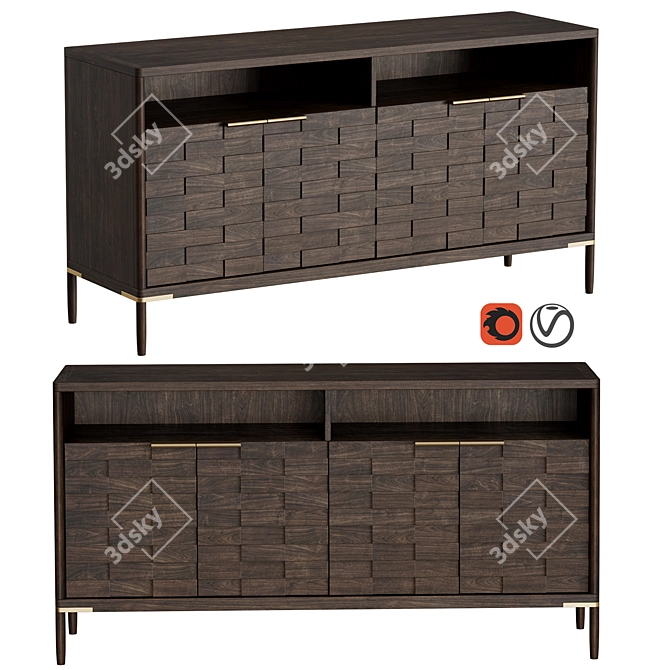 Textures Media Console by Dantone Home 3D model image 1