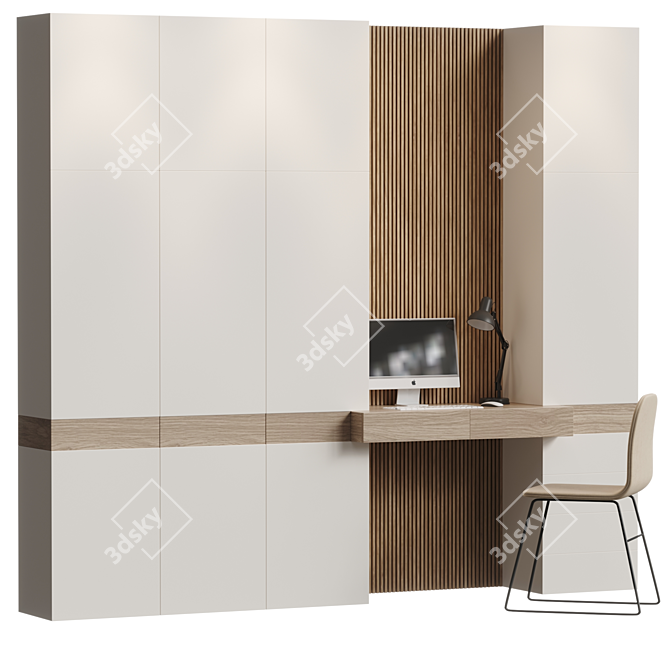 Modern Workspace Essentials Set 3D model image 4