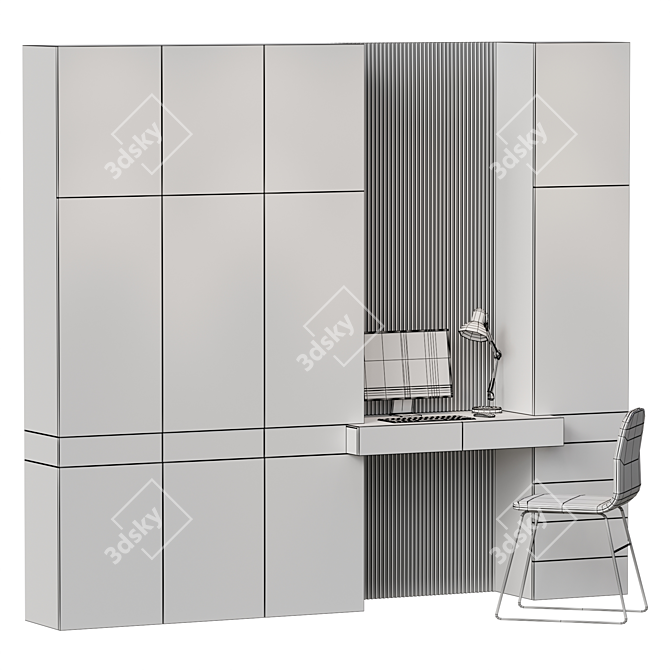 Modern Workspace Essentials Set 3D model image 5