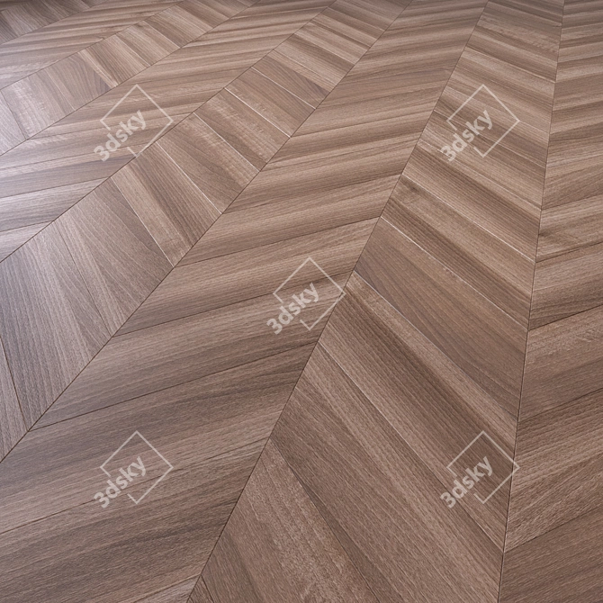 High-Quality Modular Wood Flooring 3D model image 2