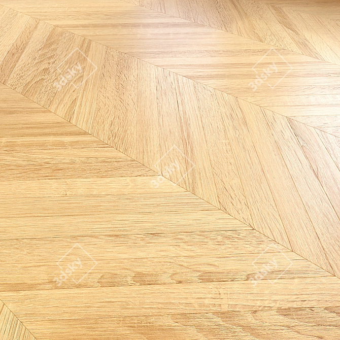 High-Quality Modular Wood Flooring 3D model image 3