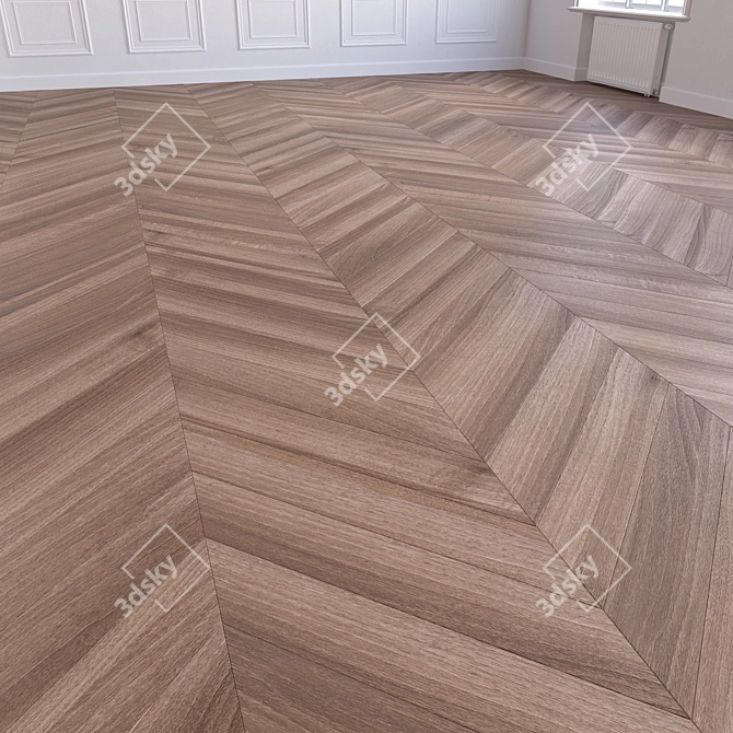 High-Quality Modular Wood Flooring 3D model image 4