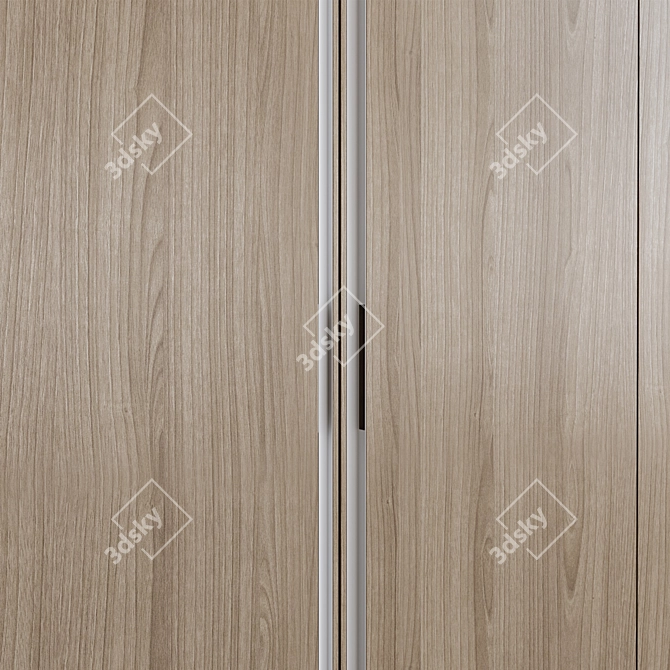 Modern LED-lit Wardrobe Organizer 3D model image 3