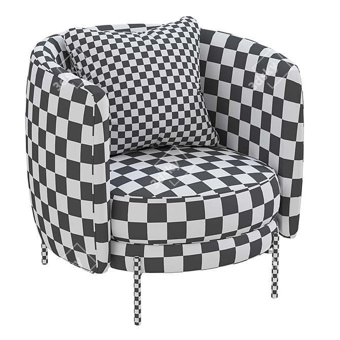 Flannel Armchair 3D Model Bundle 3D model image 5