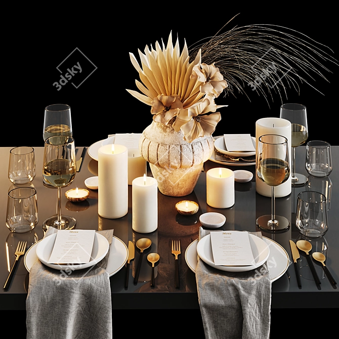 Table Setting Essentials 3D model image 1