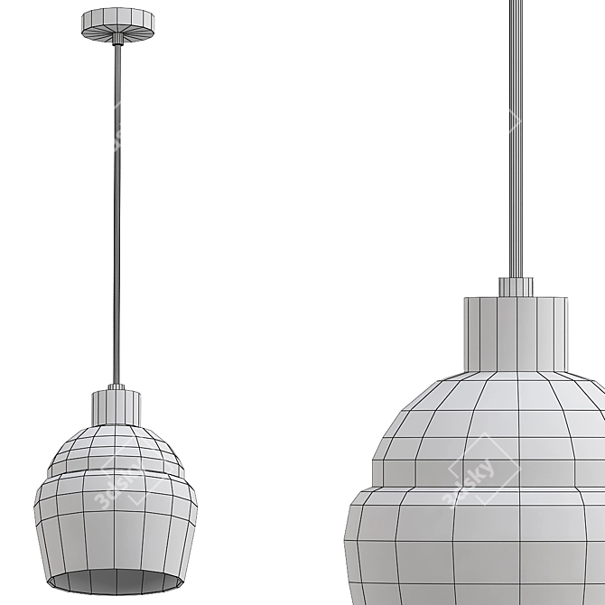 Geometric Design Lamp Miel 3D model image 2