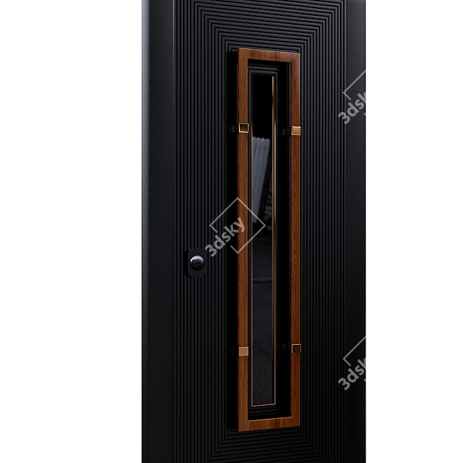 Modern Grace Door Panel 3D model image 3