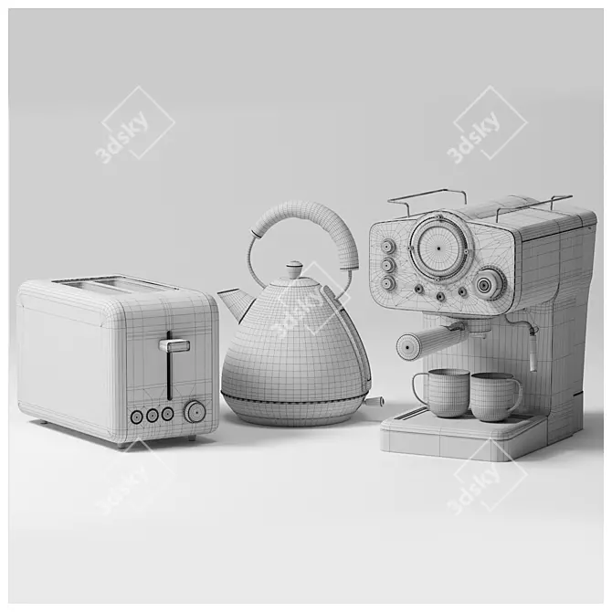 Kitchen Appliance Set 3DSMAX 3D model image 9