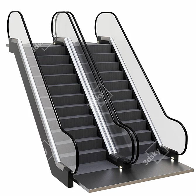 Escalator Passenger Conveyor Unit 3D model image 1