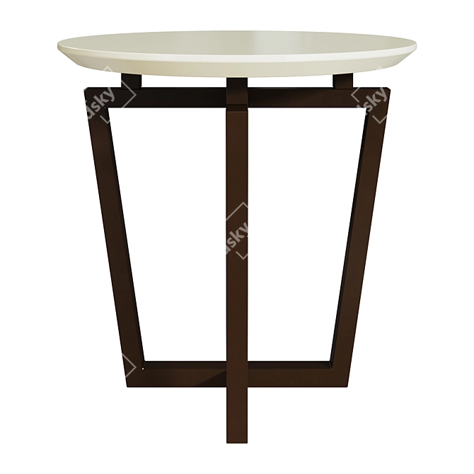 Industrial Style Accent Table 3D model image 2