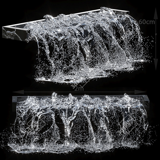 Outdoor Water Features Set 3D model image 1