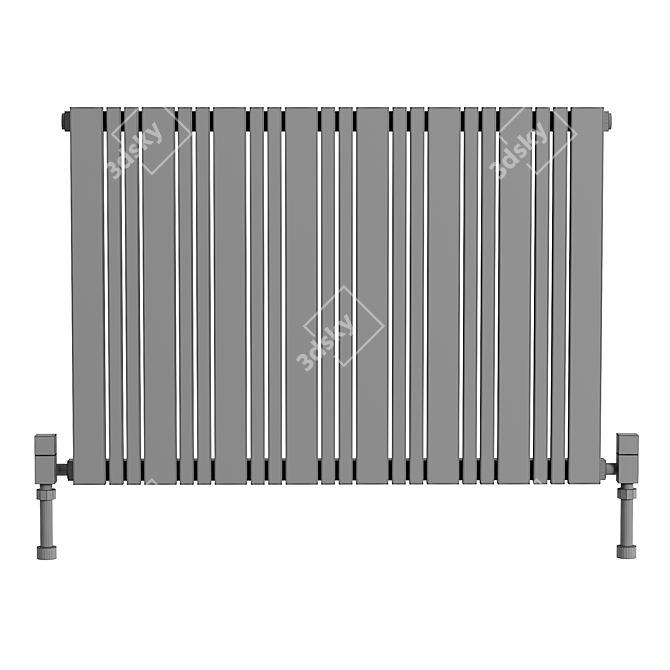 Modern White Steel Radiator 3D model image 3