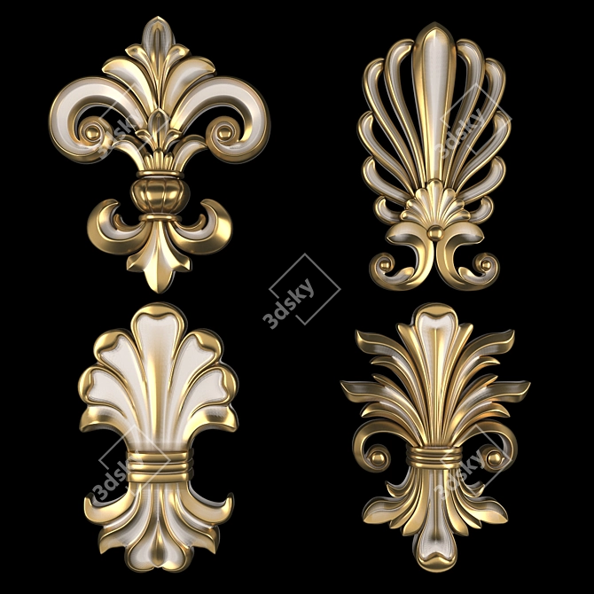 - Translate: The description is already in English.

- Title: Gold Gypsum Blend Ornament Collection 3D model image 2