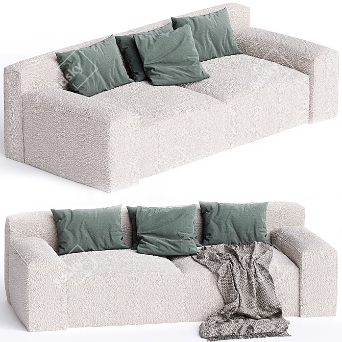 Convertible Sofa Bed Cube Exclusive 3D model image 1