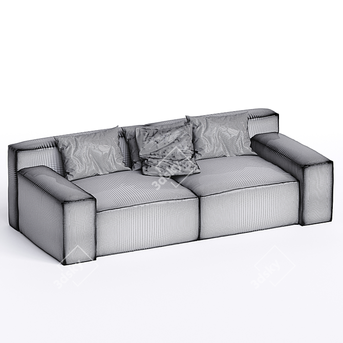 Convertible Sofa Bed Cube Exclusive 3D model image 2