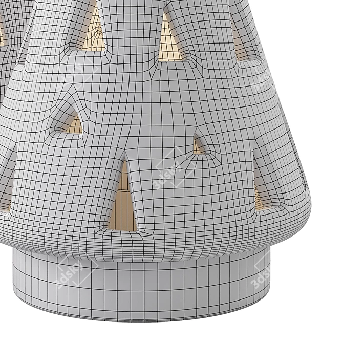 Glazed Ceramic Christmas Trees 3D model image 6