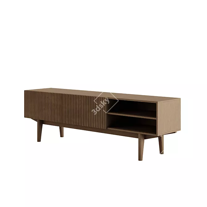 Retro TV Stand Kelly Brown 3D model image 3