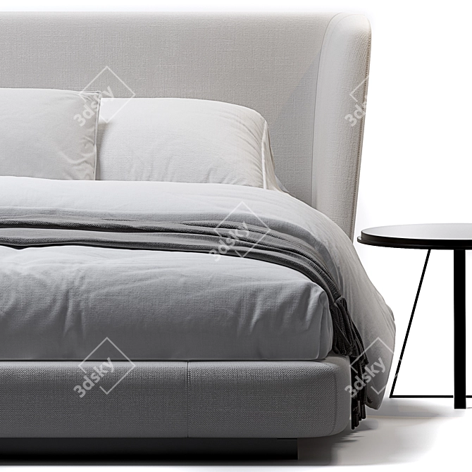 Luxury Creed Bed by Minotti 3D model image 3