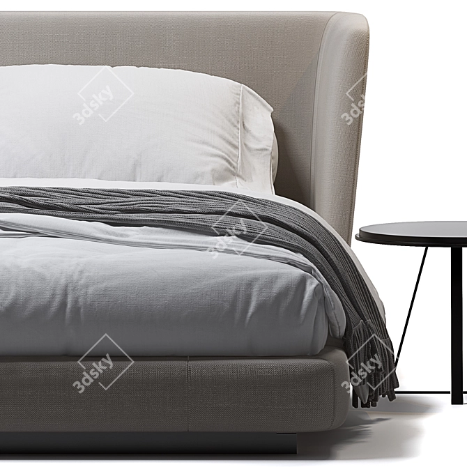 Luxury Creed Bed by Minotti 3D model image 6