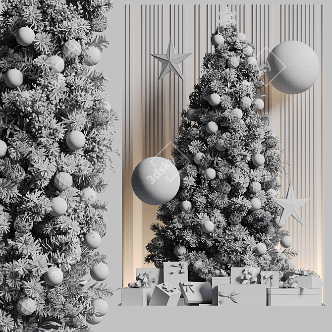 High-Quality Christmas Decor 3DS Max & OBJ 3D model image 6