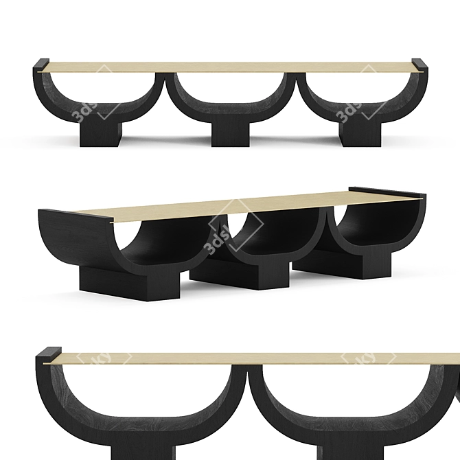  Modern Triple Coffee Table Design 3D model image 1